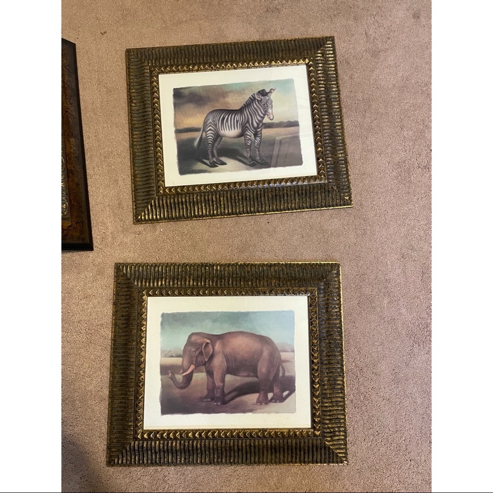 Zebra and Elephant art work